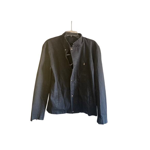 Lot78 Stretch Short Grey Denim Jacket - Picture 1 of 3